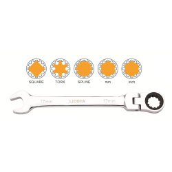 LICOTA ARW-P2M SERIES ONE WAY 72T FLEXIBLE RATCHET WRENCH