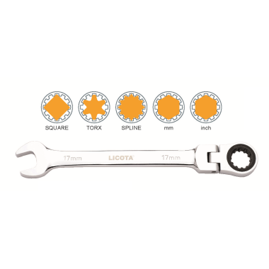 LICOTA ARW-P2M SERIES ONE WAY 72T FLEXIBLE RATCHET WRENCH