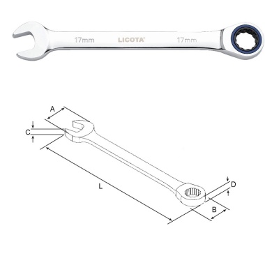 LICOTA ARW11M ONE WAY 72T GEAR WRENCH