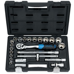 LICOTA ALK8012 SOCKET SETS AF 1/2" DR X 24PCS