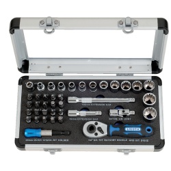 LICOTA ALM3005 STUBBY RATCHET SPLINE &amp; BIT SET 39PCS 1/4" DR