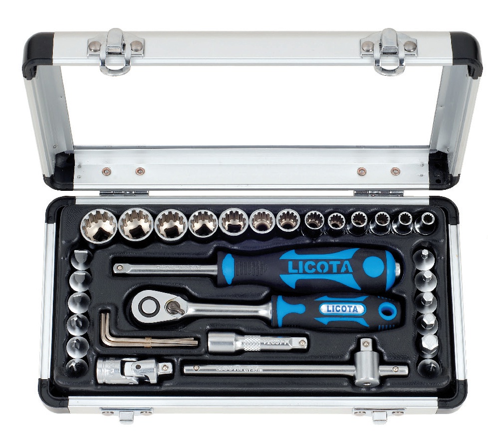 LICOTA%20ALM3003%20STUBBY%20RATCHET%20SPLINE%20%26amp%3B%20BIT%20SET%2033PCS%201%2F4%26quot%3B%20DR